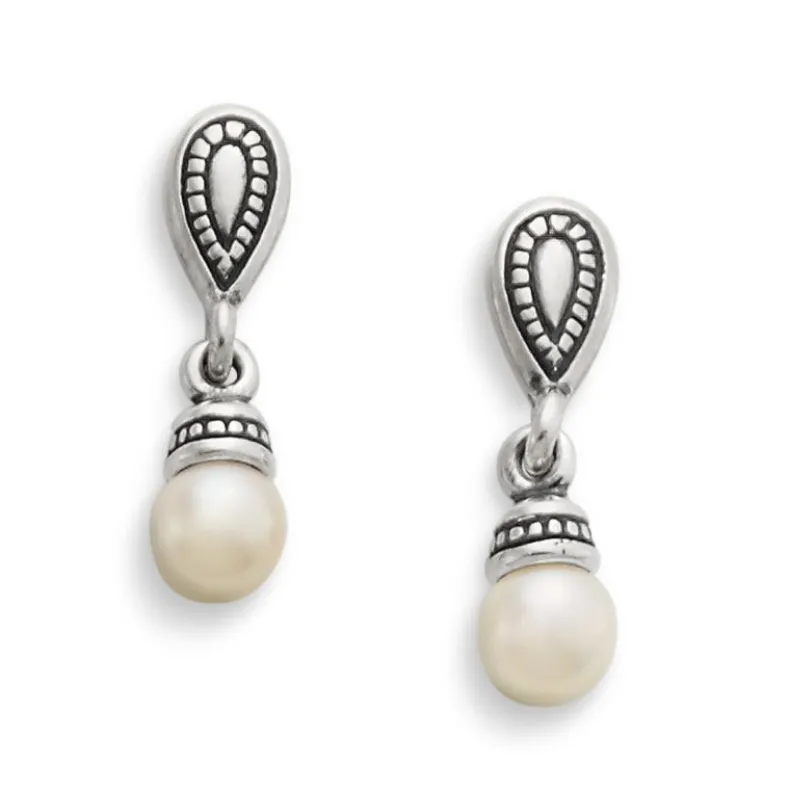 Vintage Cultured Pearl Drop Earrings