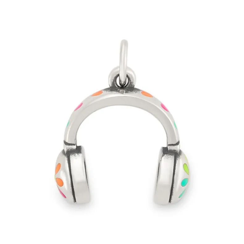 Enamel Love My Headphones Charm