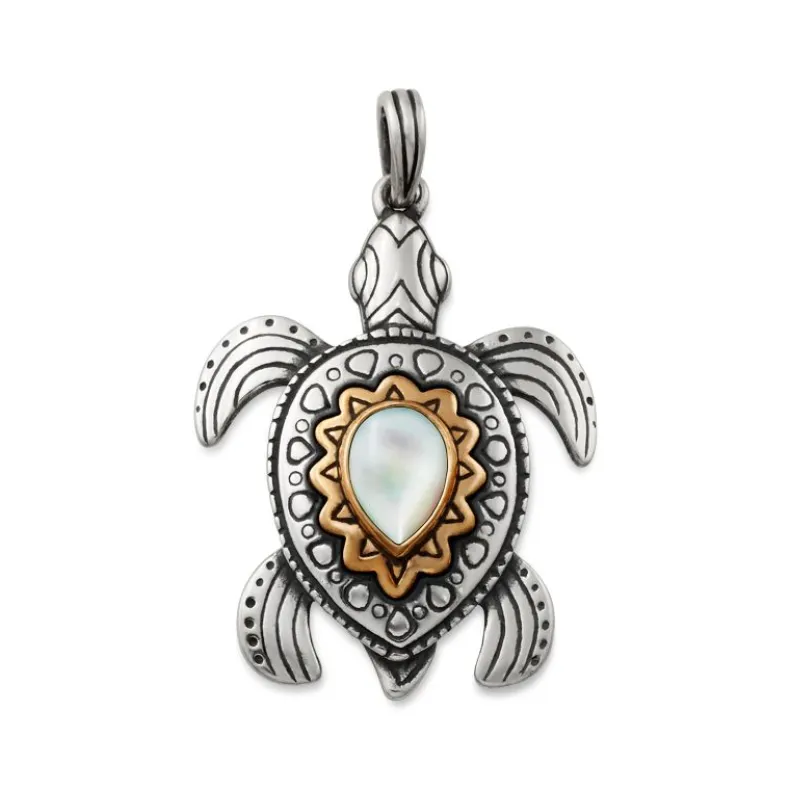 Sea Turtle Gemstone Pendant