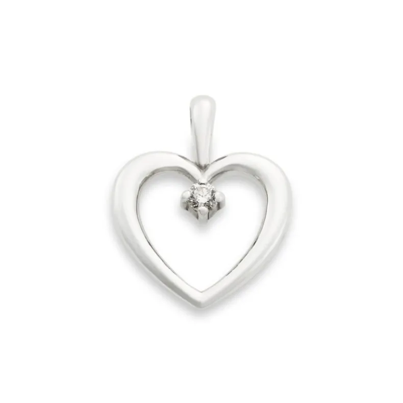 Heart with Diamond Pendant