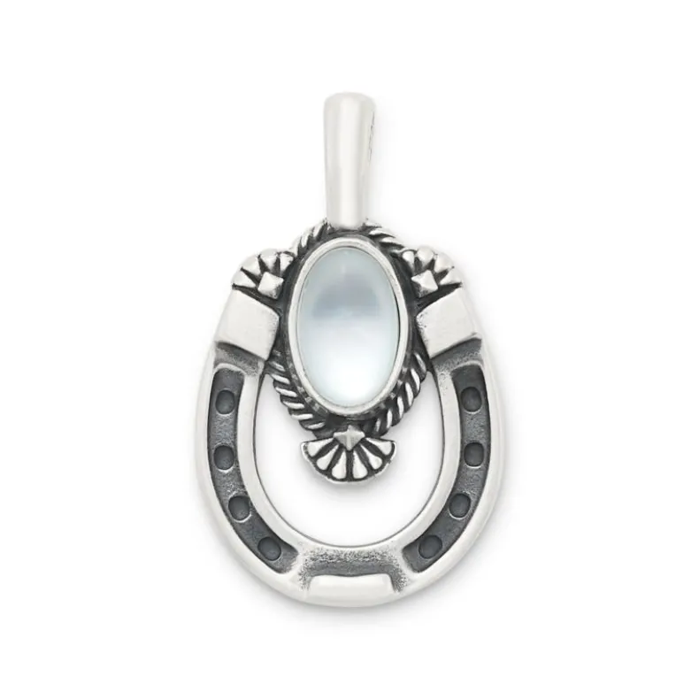 Western Horseshoe Gemstone Pendant