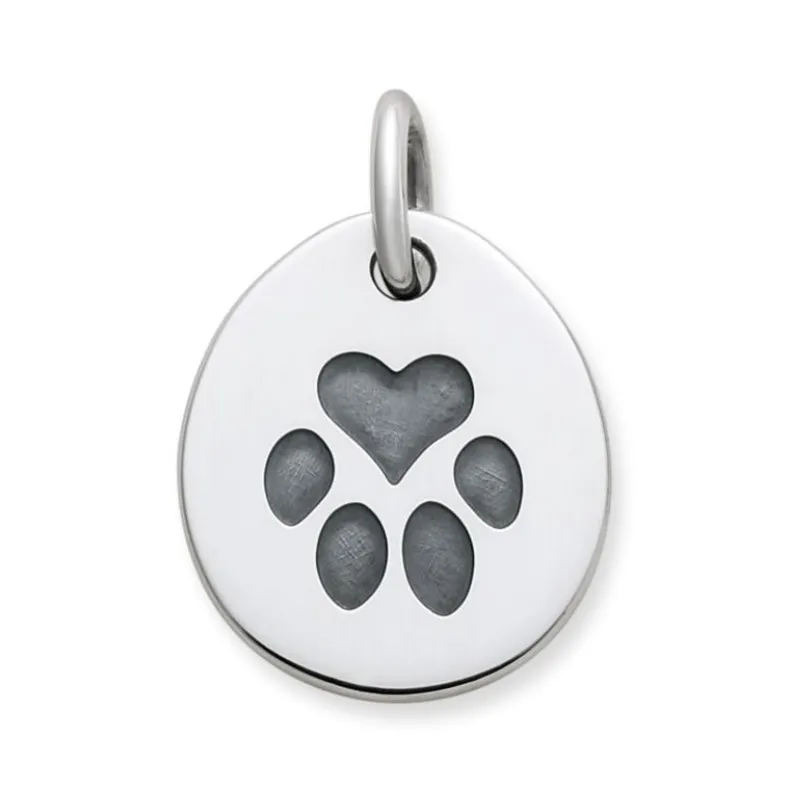 Heart Paw Pet Tag Charm